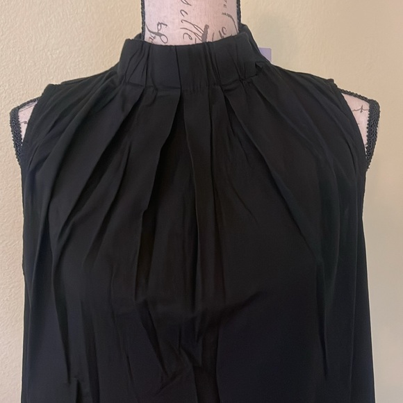 NWT Black Mock Neck Halter Cotton Dress – Size Large - Picture 4 of 4